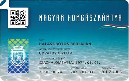 Maďarská rybárska karta od 2019
